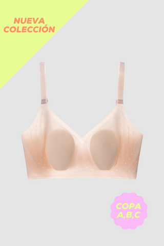 BRAZY BREEZY Bra Transparente sin Varillas
