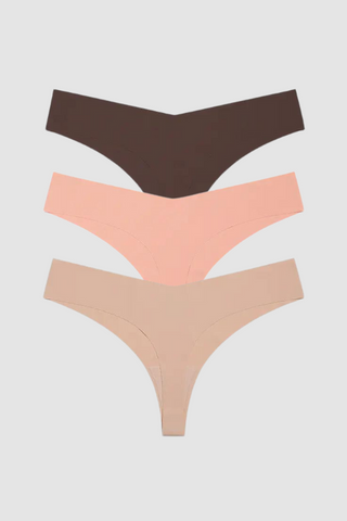 Tanga Básica Sin Costuras Nude Pack x3