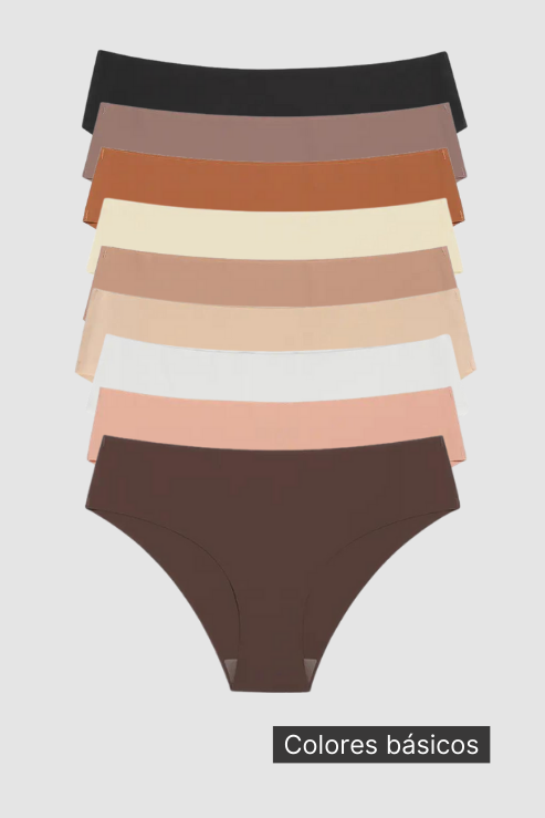 Calzon Hipster Sin Costuras Cafe Pack x3